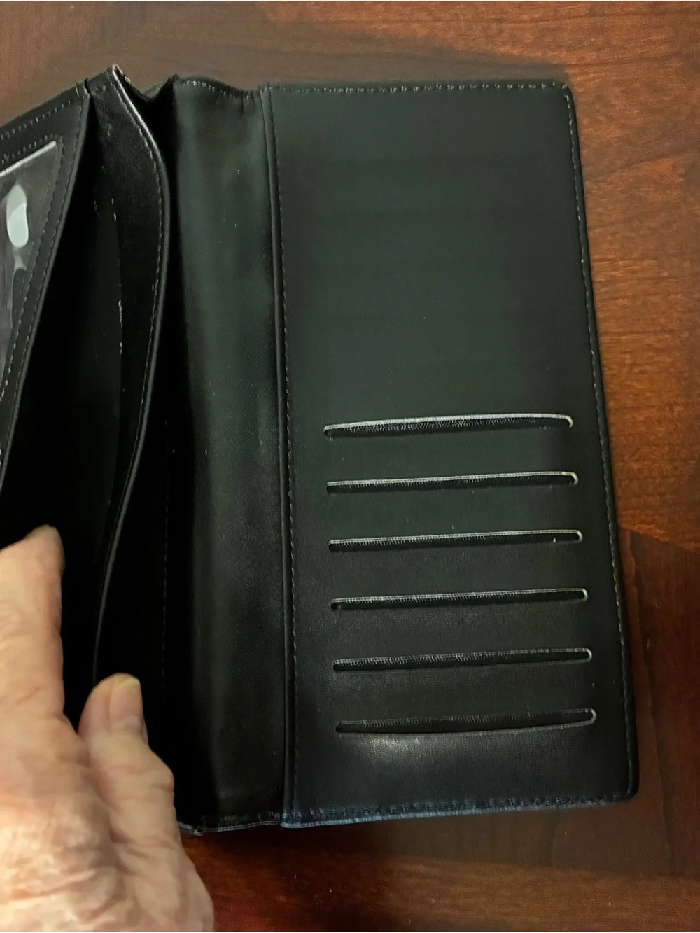 Black Studded Skull Wallet